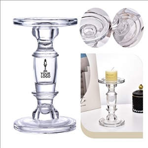 Clear Glass Candlestick Holders
